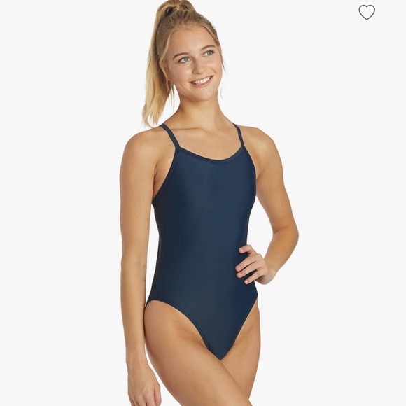 Sporti
Solid Thin Strap One Piece Swimsuit - Picture 2 of 12